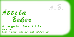 attila beker business card